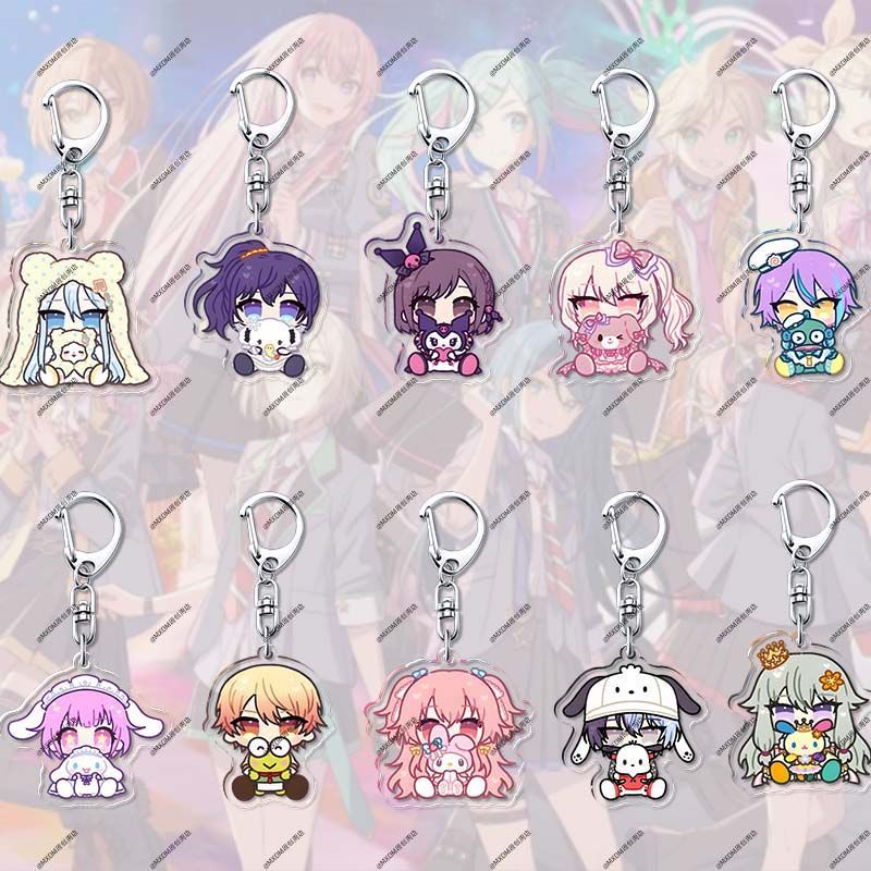 Tenma Tsukasa Akiyama Mizuki Anime KeyChain Momoi Airi Men Key Chain for Women Fashion Cute Figure A