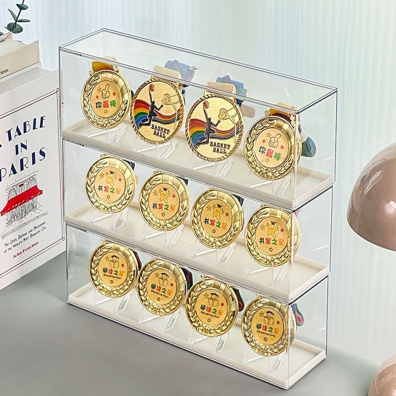 Spot Goods#Applicable Keep Medal Storage Box for Honors, Marathon Gold Medal Display Case, Badge, Co