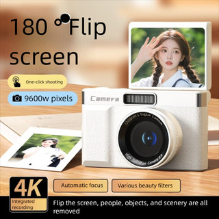 Camera kỹ thuật số BANGSHE 1080P HD, Máy quay Video chụp ảnh màn hình 2.4 ', Lấy nét tự động di động 180°Màn hình lật Camera CCD cấp độ Zoom 8x Học sinh