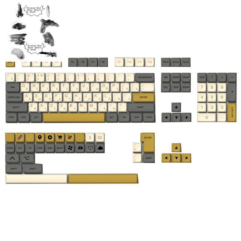 XDA 138-Key PBT Chất liệu Colorblock Keycaps thăng hoa cho 68 / 75 / 84 / 96 / 980 / 104 cho bàn phí