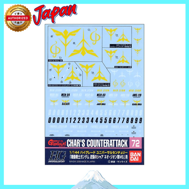 BANDAI SPIRITS Decal Gundam No.72 1/144 cho Neo Zeon trong Char's Counterattack 2076870
