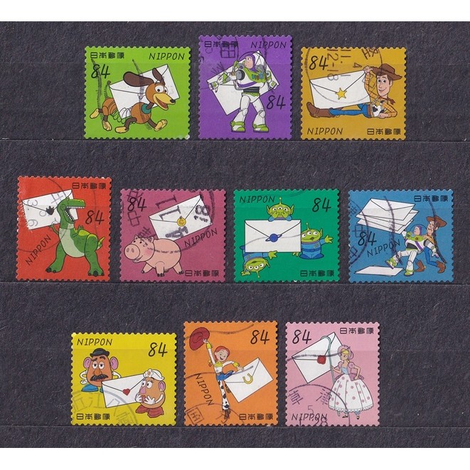 Bộ 10 Tem Bưu Chính Nhật Bản - Câu Chuyện Đồ Chơi Disney | Japan - Toy Story 84yen 2022 G314 (10) | 