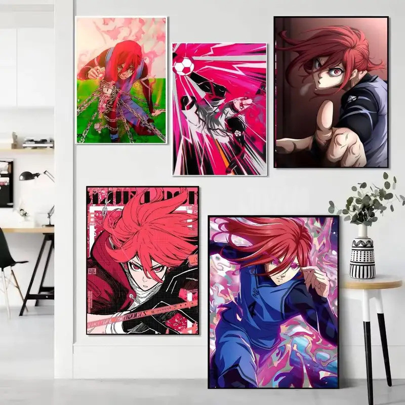 Anime Chigiri Hyoma B-BLUE LOCK Manga Poster HD In Vintage Treo Tường Nghệ Thuật Trang Trí Cho Gia Đ