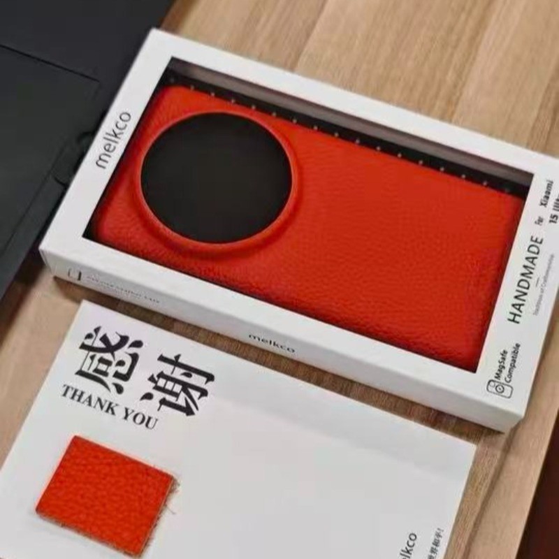 Ốp Điện Thoại Da Thật Melkco Cho Xiaomi 17 Ultra Mi 15 Ultra Mi15 Pro Sạc Không Dây Microfiber Bên T