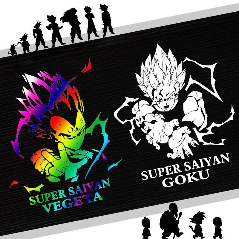 Dragon Ball Dragon Ball Z Movie Bumper Stickers Car Creative Anime Sticker Vegeta Scratch Stickers G
