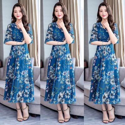 Shop 142 Phong Cách Plus Size Đầm Nữ Đầm Xoay Lớn Đầm Nữ Dài Đầm Bohemian Dài Đầm Đi Biển Đầm
