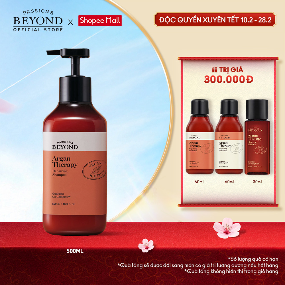 [Beyond Official] Dầu gội phục hồi chuyên sâu Beyond Argan Therapy Repairing Shampoo 500ml
