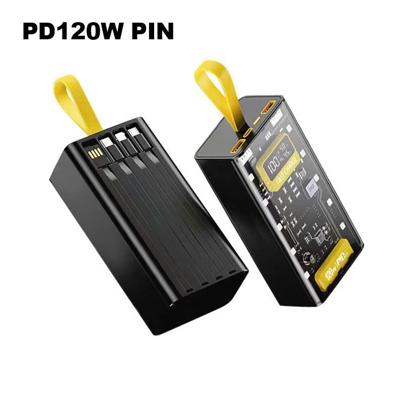 [HÀ NỘI ĐẶT TẠI ĐÂY] Sạc Dự Phòng Trong Suốt 30000 Với 2 Cổng Sạc Nhanh 22.5w và 20W Kèm 4 Đầu Sạc Màn Hình LED | BigBuy360 - bigbuy360.vn