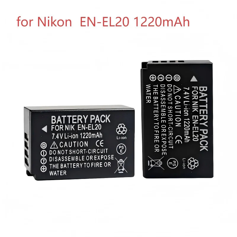 EN-EL20 cho máy ảnh Nikon COOLPIX P1000 P950 J1 J2 J3 S1 pin sạc 1220mAh 7.4V