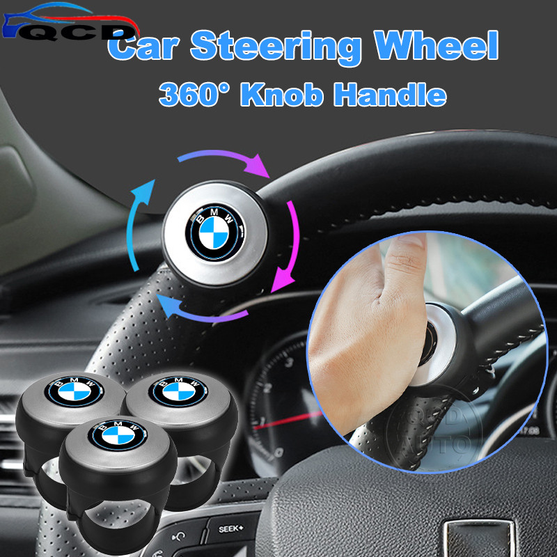 Vô lăng ô tô BMW 360° Núm Tay Cầm Dễ Dàng Xoay Bóng Hình Spinner Booster Cho X5 G05 F15 E53 Z4 E89 E