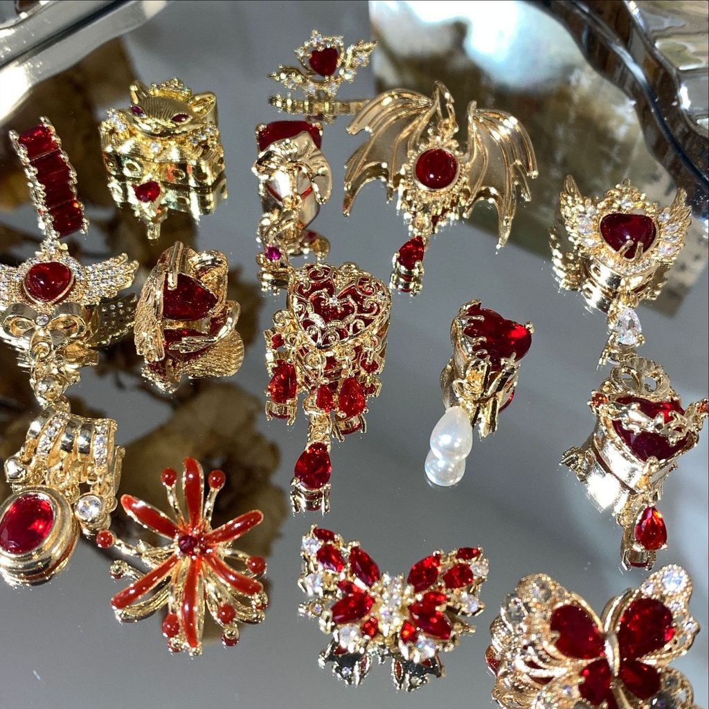 Hạt Spacer 14k Vàng Đỏ Full House diy Phụ Kiện