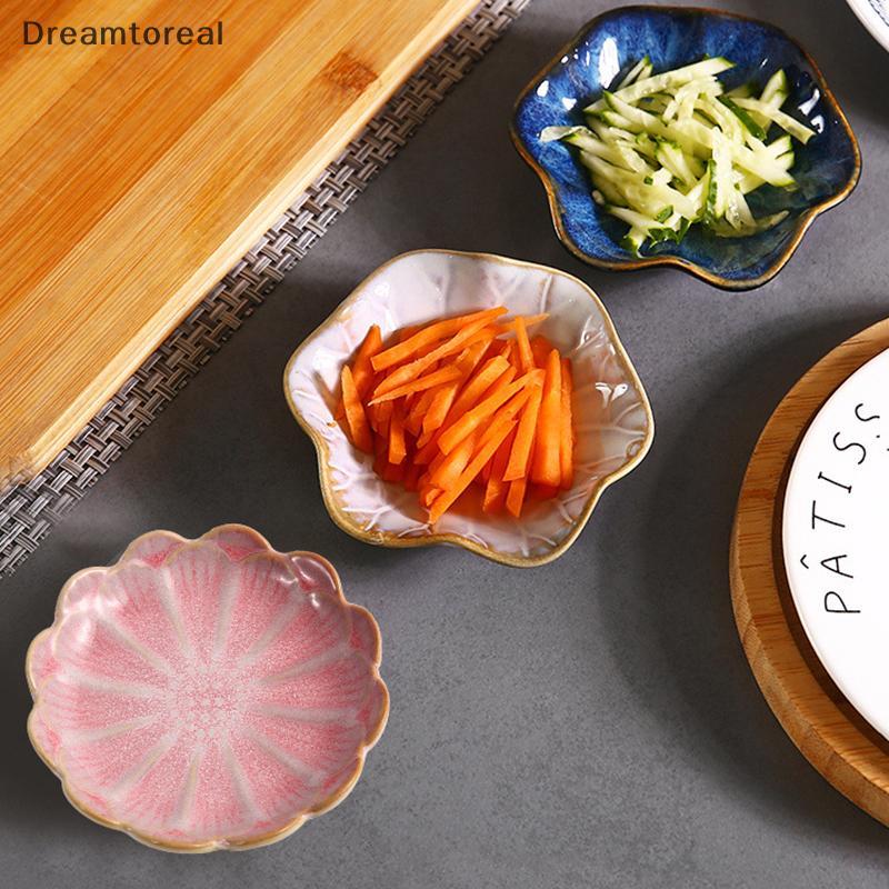 [DMT] 1 Đĩa Gốm Sứ Hình Hoa Đĩa Hạt Sứ Đĩa Nhỏ Mini Tương Gia Vị Bộ Đồ Ăn Đồ Dùng Nhà Bếp [Bán Chạy]