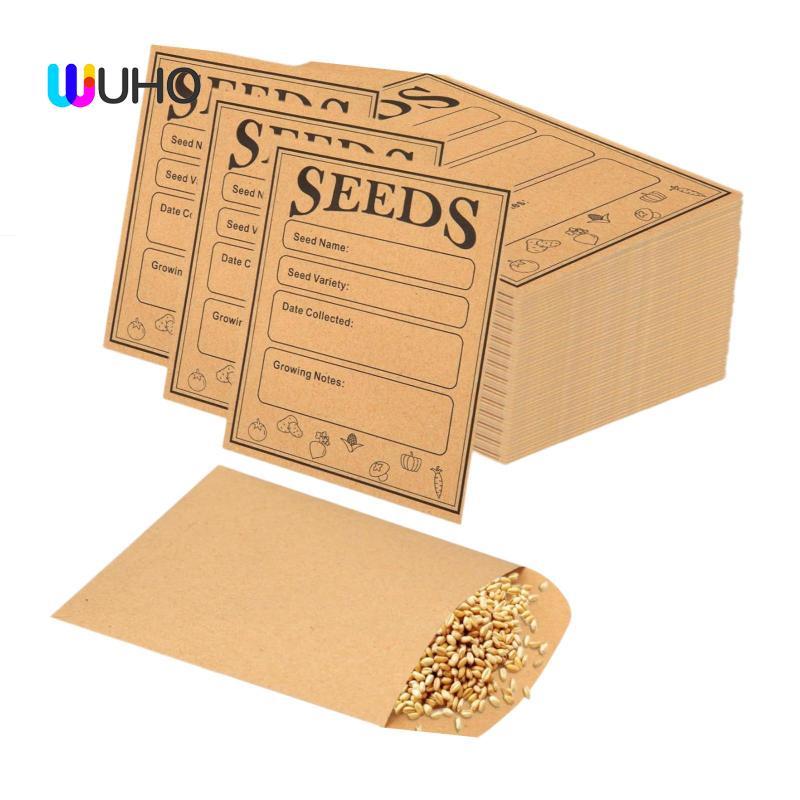 50 Miếng Phong Bì Tiết Kiệm Hạt Samll Tự Niêm Phong Tổ Chức Bảo Quản Hạt Giống Phong Bì