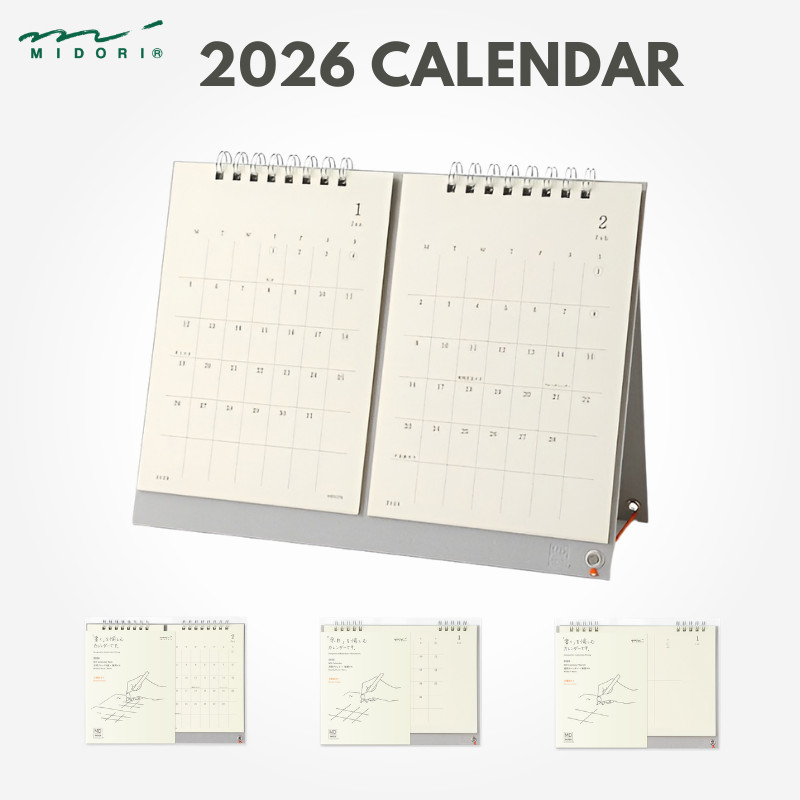 MIDORI 2026 Desk Calendar MD Calendar Series