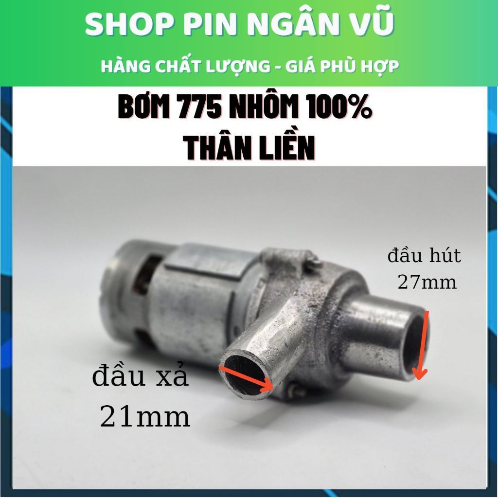 Máy bơm nước motor 775 FULL NHÔM - Bộ kít chế máy bơm nước kèm motor 775