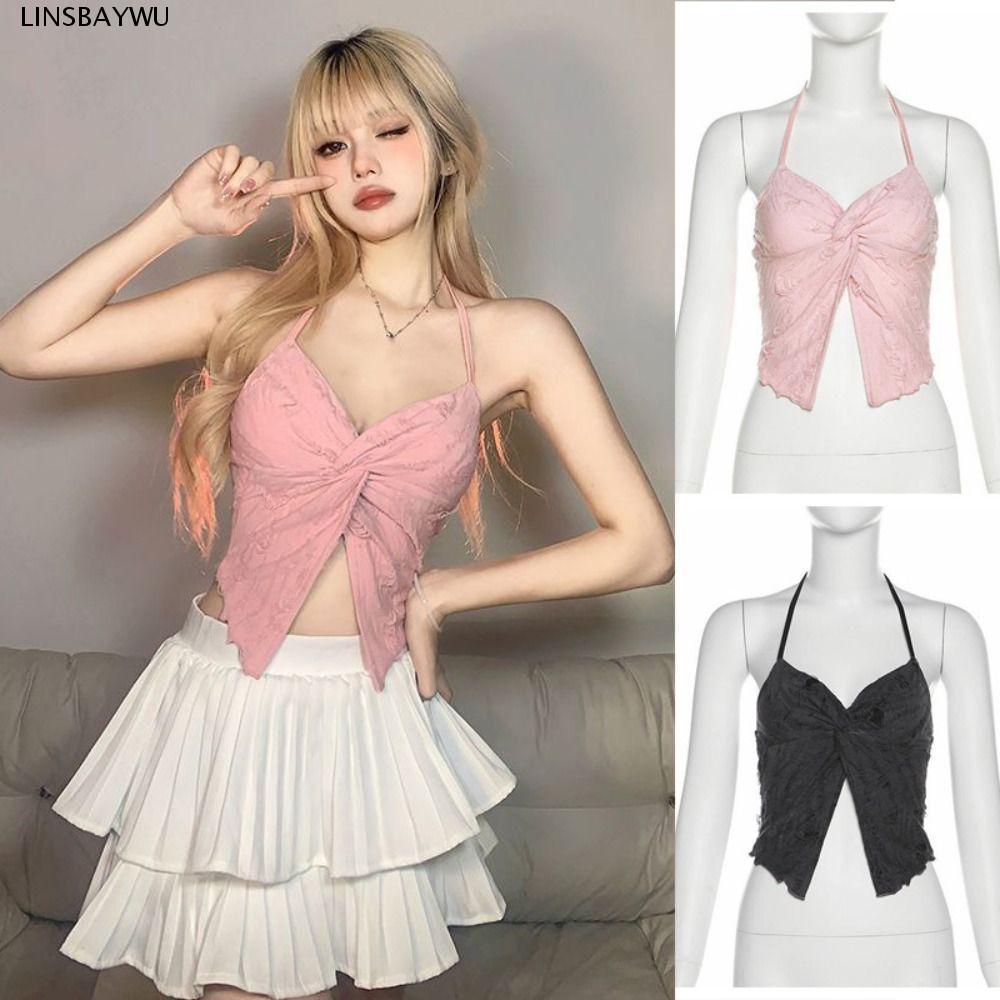 Áo croptop hoa rỗng Y2K Style, phù hợp đi biển cho nữ