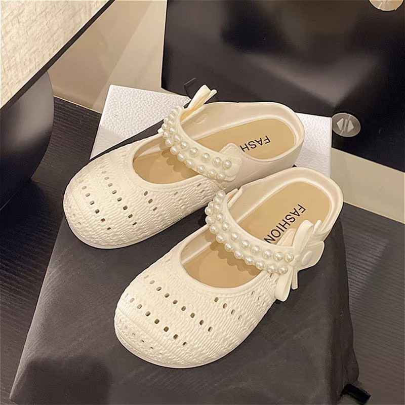 Dép Sục Nữ Quai Ngọc Thời Trang - Gìay Sục Nữ Đan Lưới đi chơi siêu xinh