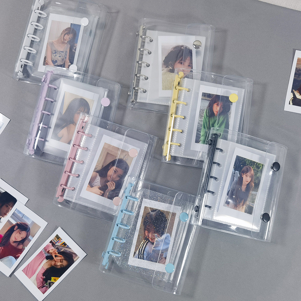 M5 Màu Trong Suốt Lá Rời Sổ Tay 5 Lỗ Màu Kẹo Lá Rời Sổ Tay 5 Lỗ Kẹo