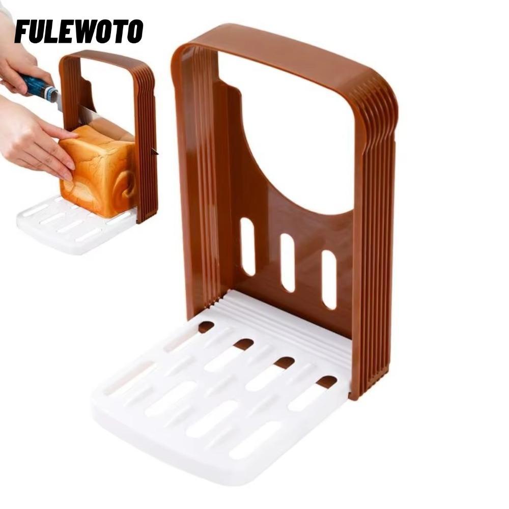 Khuôn cắt bánh Sandwich FILEWOTO, Giá đỡ máy thái bánh mì nướng bằng nhựa đa chức năng, Máy cắt lát bánh mì nướng có thể gập lại di động bền bỉ cho bánh mì tự làm
