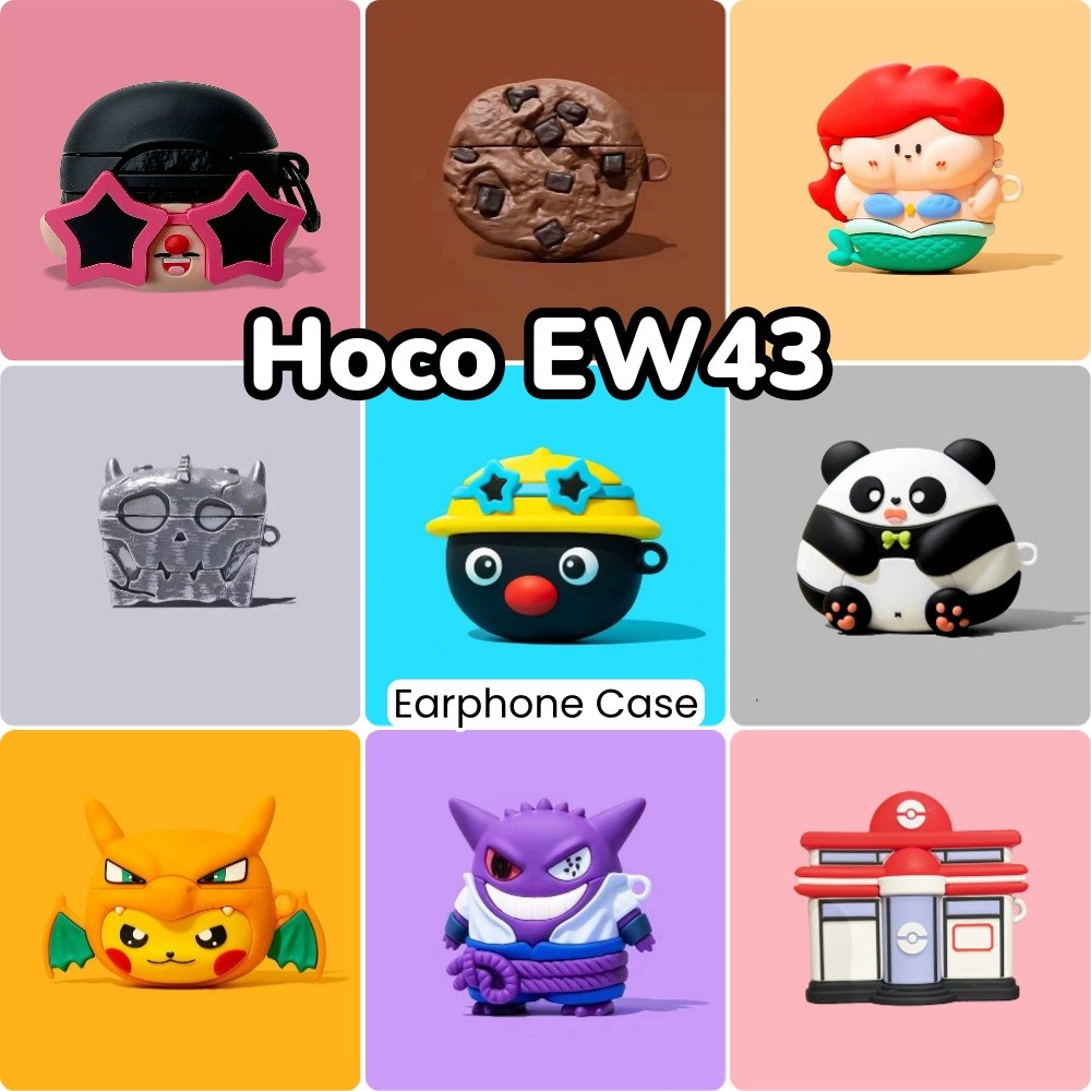 【 Ốp Lưng Nhà 】 Dành Cho Hoco EW43 Vỏ Silicon Mềm Niche Họa Tiết Hoạt Hình Vỏ Tai Nghe NO.7