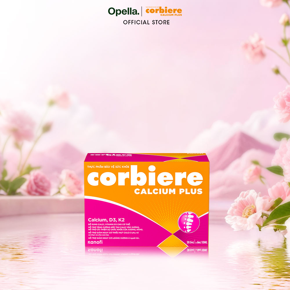 Thực phẩm bảo vệ sức khỏe Corbiere Calcium Plus Mới - Canxi hữu cơ + D3 + K2