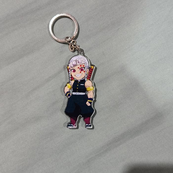 Demon Slayer x Family Mart Keychain Acrylic Character Nezuko Uzui Gyomei Resin - KEYCHAIN UZUI TENGE