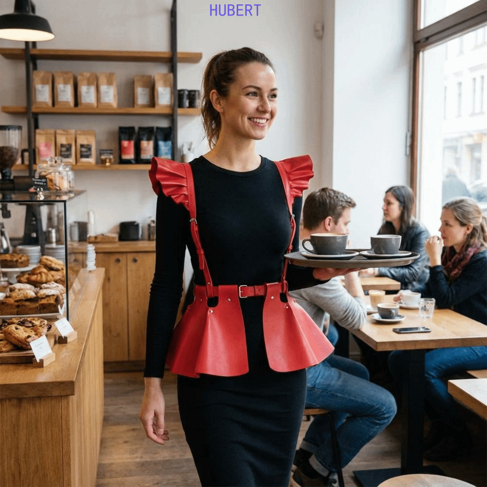 Hubert Cyberpunk Suspender Váy - Retro Ruffled Hem, cosplay bondage outfit với thiết kế thoáng mát v