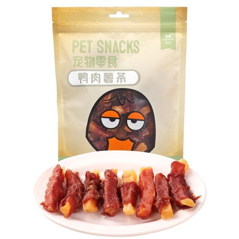 Yihe Pet Dog Snacks Duck Meat Tangled Sweet Potato Fries 400g Dog Molar Stick Training Duck Sweet Po
