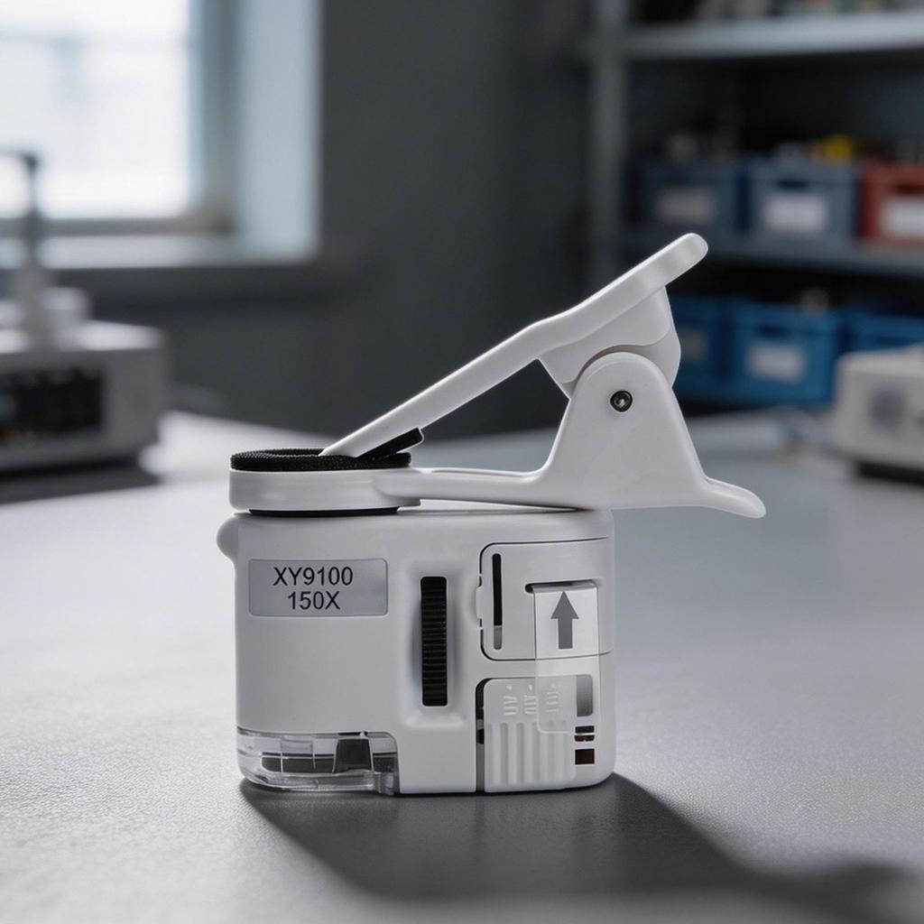 [HERPEVN]Clip-on Microscope ABS Construction Currency Detection Function Adjustable Focus[Ready stoc