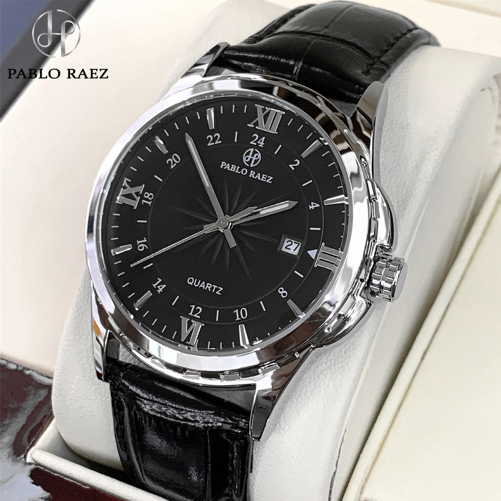 Đồng hồ nam thạch anh thời trang thương hiệu PABLO RAEZ Đồng hồ nam đơn giản Thắt lưng đồng hồ nam g