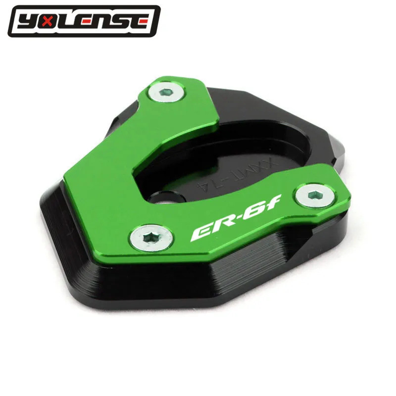Phụ Kiện Xe Máy Nhôm Xe Máy CNC Chân Đế Bên Đứng Mở Rộng Tấm Lót Cho ER-6N ER6N ER 6N ER-6F ER6F
