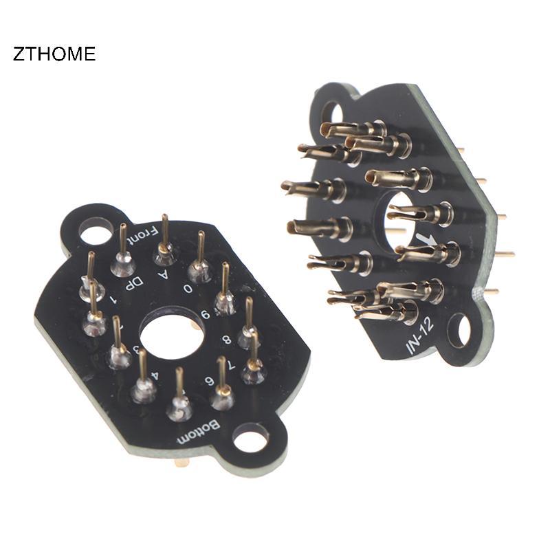ZTHOME 1 / 4 Cái 12pin Gốm Nixie Ống Giá Đỡ Soet IN-12 Ống Phát Sáng Ống Soet Giá Đỡ IN12 HOT