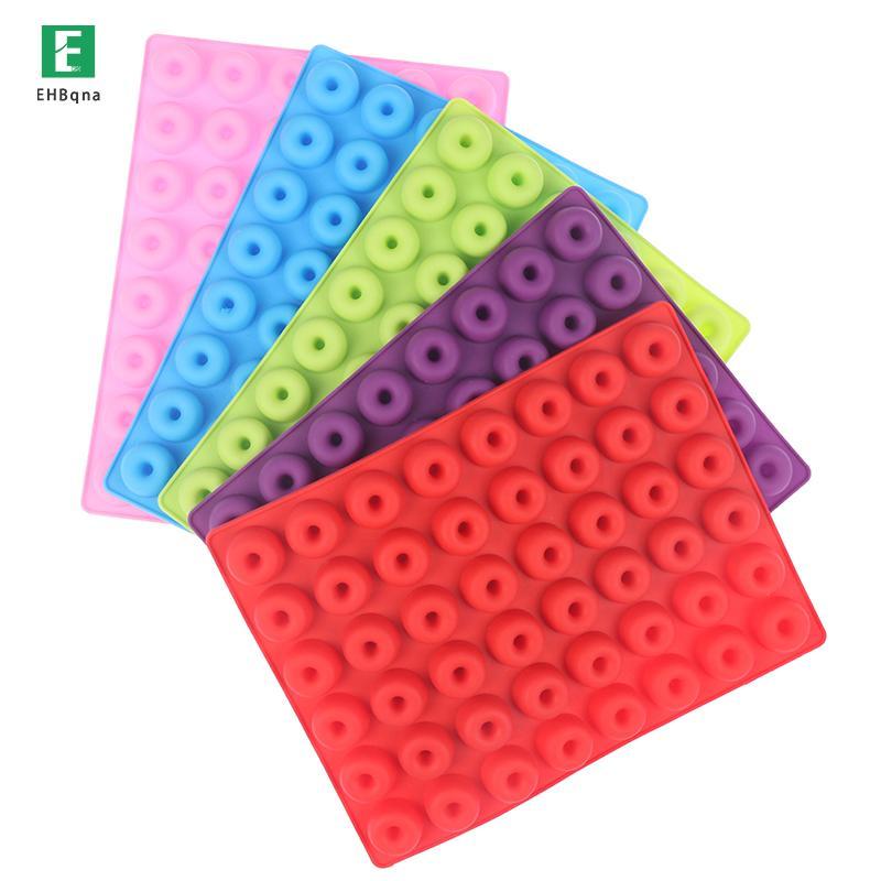 [EHB-t] Khuôn Chảo Bánh rán mini 48 lỗ Khuôn bánh rán silicon Muffin để nướng khuôn Làm bánh Donut B
