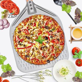 [Z & P-t] Xẻng Pizza Đục Lỗ Bằng Nhôm 12 Inch Có Tay Cầm Có Thể Tháo Rời Lò Nướng Nonsti Mái Chèo Nướng Thìa Turners Phụ Kiện [NEw]