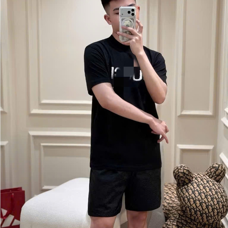 Set Bộ Quần Áo GC Chữ Xù No1 Studio Vải Cotton Mềm Mịn Mát Unisex NA150