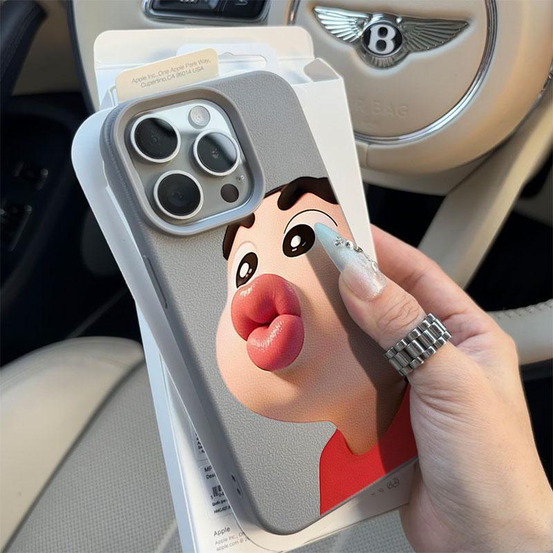 [Store Recommended] Dudu Shin-Chan Thích Hợp Cho Apple 17promax / 16 Ốp Điện Thoại 15plus Mẫu Lychee