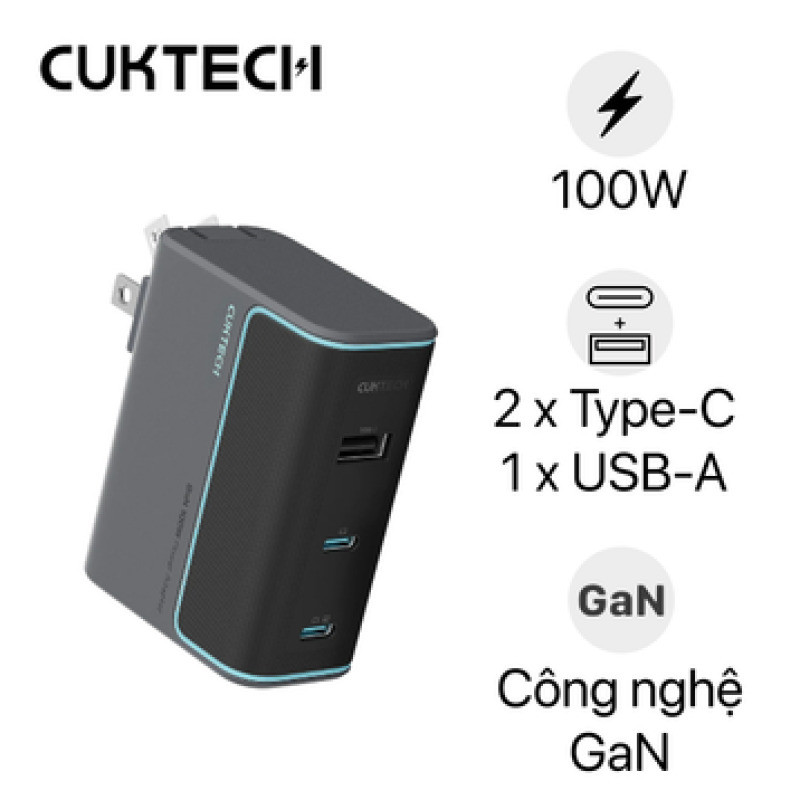 Sạc Cuktech GAN 2C1A 100W AD1003US