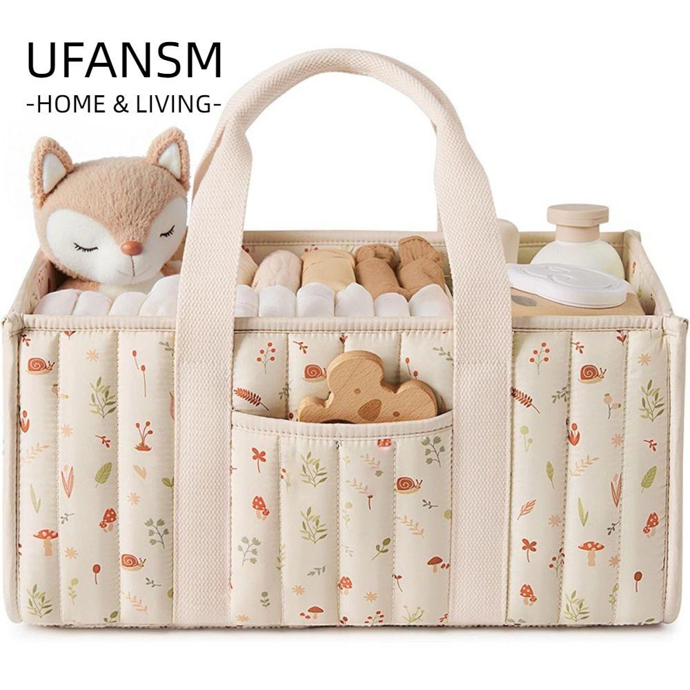 Giỏ đựng tã trẻ sơ sinh UFASM, Hộp đựng tã hoa dung tích lớn, Túi đựng tã trẻ sơ sinh di động dành c