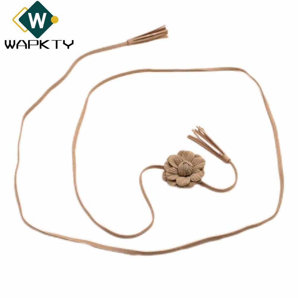 Dây thắt lưng WAPKTY, Dây hợp kim Bohemian thắt lưng, Y2K có thể điều chỉnh tua rua hoa Bohemian Thắ