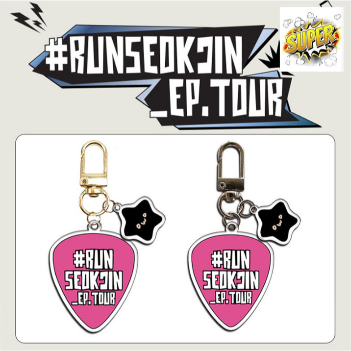 KPOP JIN Fashion Keyring World Tour RUNSEOKJIN_EP Concert Acrylic Two-Sided Keychain Pendant Bag