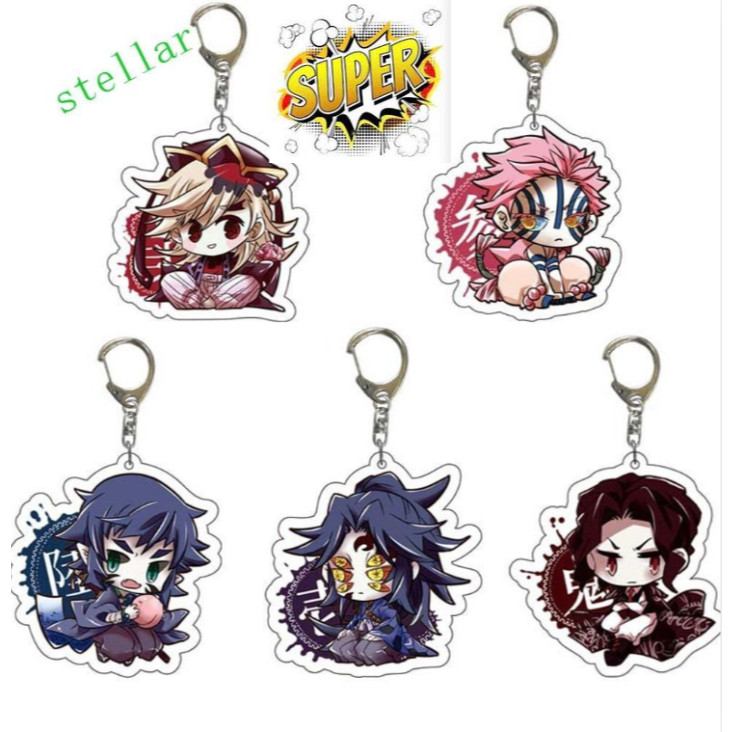 Móc khóa anime Nhật Bản Demon Slayer Móc Khóa Acrylic Sáng Tạo Kimetsu No Yaiba Kyoujurou Tanjiro Mu