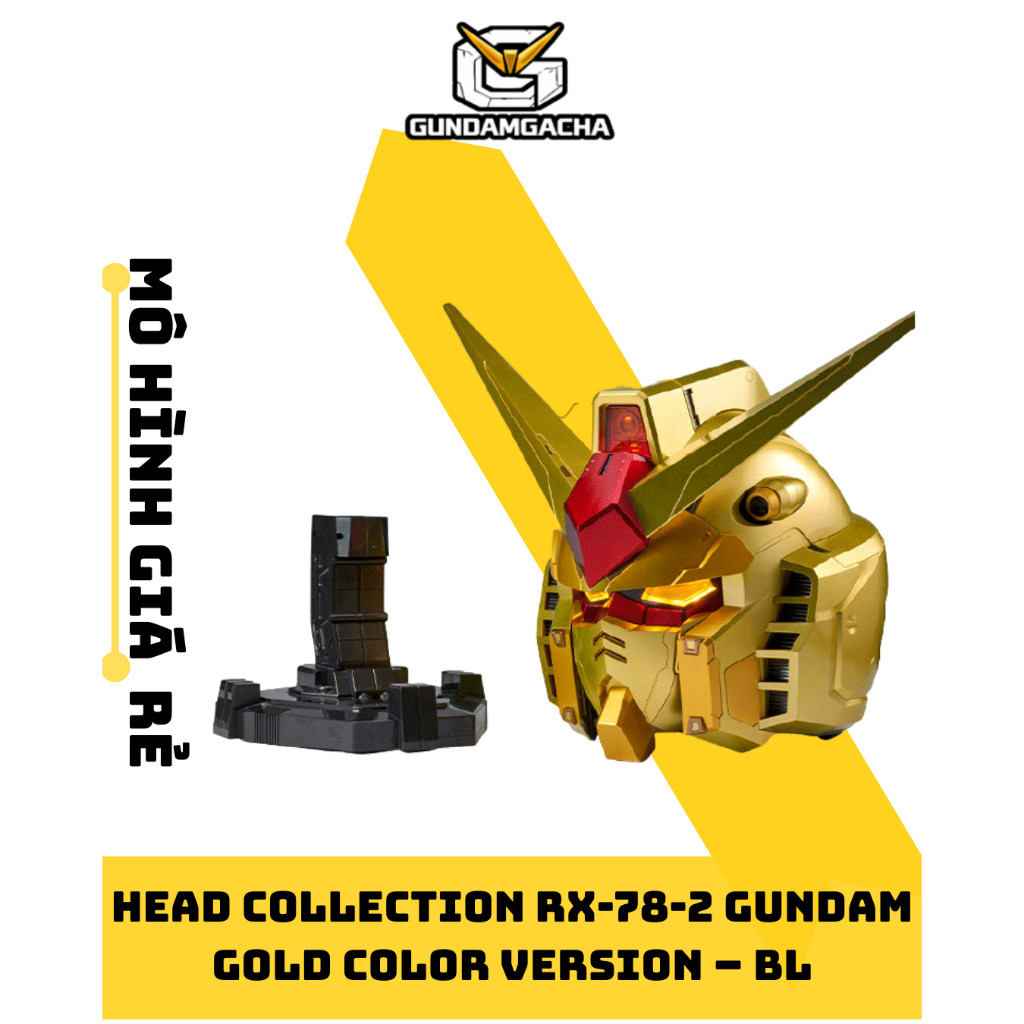 Mô Hình Head Collection RX-78-2 Gundam Gold Color Ver – BL | Mô Hình Đầu Gundam Trưng Bày Promax