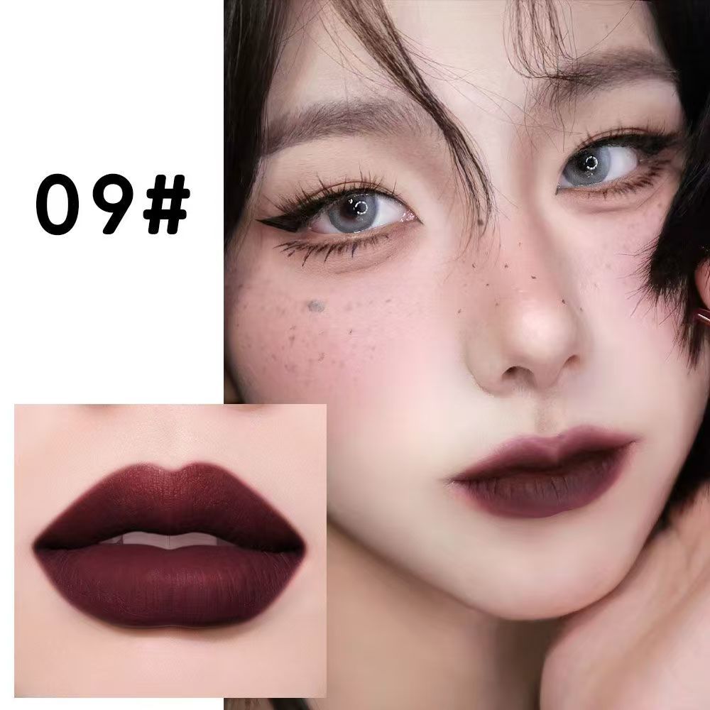 Cos Dark Lipstick Đen Green Light Matte Lipstick Matte Lipstick Khỏa thân Matte Dry Crayon Cốc chống