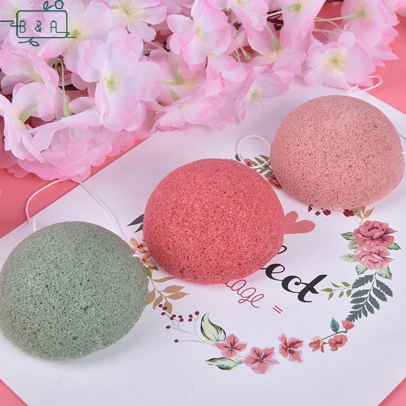 [B & A] Konjac Sponge Natural Konjac Puff Face Wash Cleaning Sponge Trang điểm Konjac Sponge {vn}