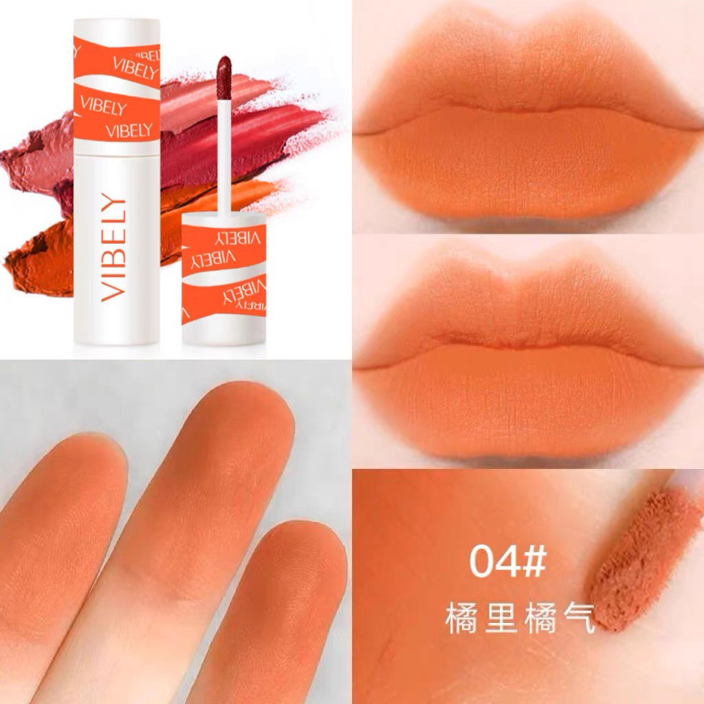 Heroine Lip Gloss Lip Gloss Carrot Orange Lipstick Lip Gloss Matte Velvet Niche Brand
