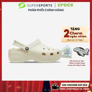 Giày Clog Nữ Crocs Classic Platform Bone - Be - 206750-2Y2 ADS01 LS100 B000