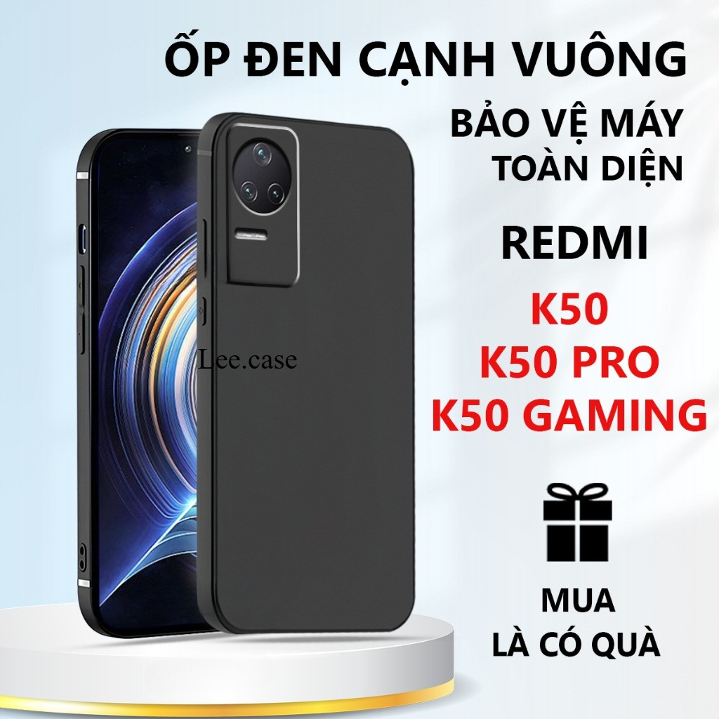 Ốp lưng TPU đen Redmi K50 /K50 PRO /K50 GAMING/ K50 ULTRA cạnh vuông, bảo vệ máy toàn diện-Lee.case