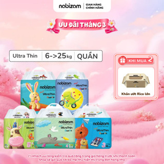 Tã/Bỉm Quần NABIZAM Ultra Thin Nội Địa Hàn, Mềm Mỏng Size M32/L30/XL26/2XL22/3XL20 Cho Bé 6-25kg
