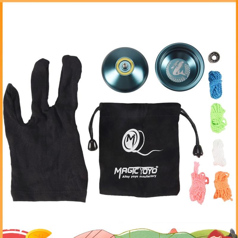 N12 Yoyo Hợp kim nhôm Yoyo chuyên nghiệp không phản hồi Yoyo thời gian dài với dây Yoyo, màu xanh la
