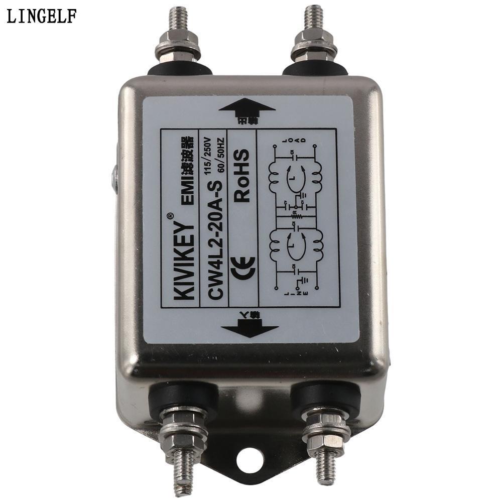 Máy nén tiếng ồn LINGELLF, Bộ lọc EMI công suất một pha JREle AC 115 / 250V, Bộ lọc nhiễu điện từ Te